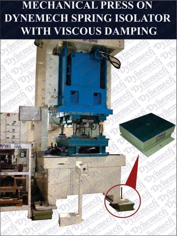 Anti-Vibration Spring Isolator With Viscous Damping Mounts For Power Presses